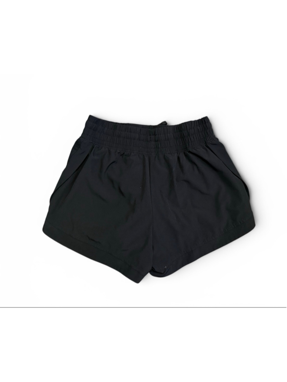 R. Sofia Black Athletic Running Shorts Womens Size Small Lined Drawstring - Picture 2 of 5